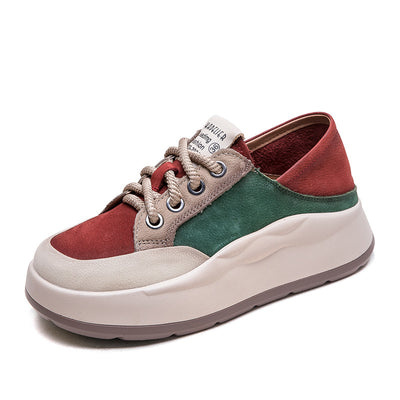Women's Fashion Trendy Color Block Thick Soled Sneakers