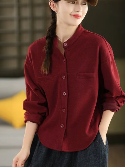 Autumn Cashmere Warm Solid Color Single-Breasted Cardigans