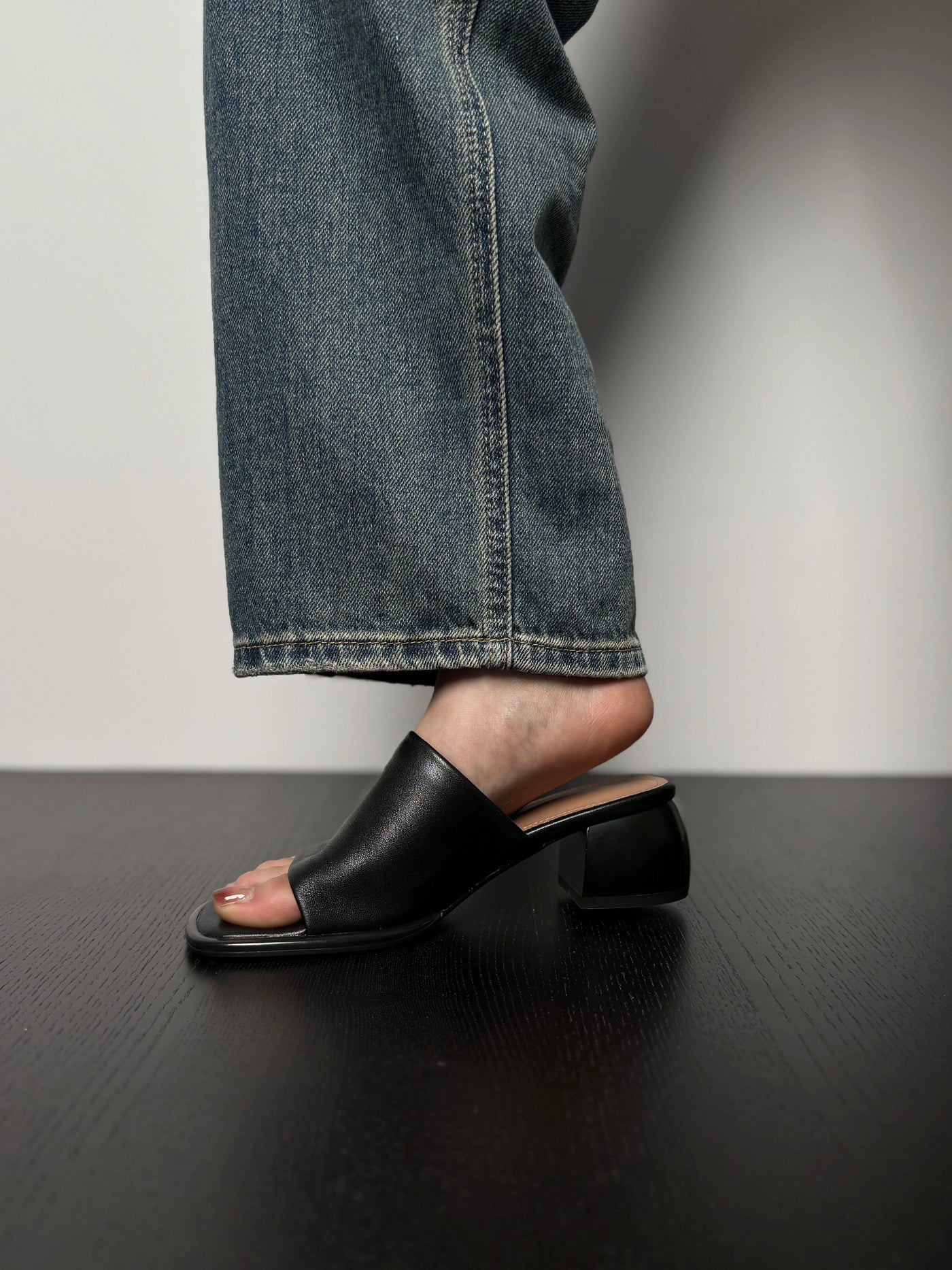 Summer Casual Sheepskin Leather Open Toe Soft Chunky Shoes