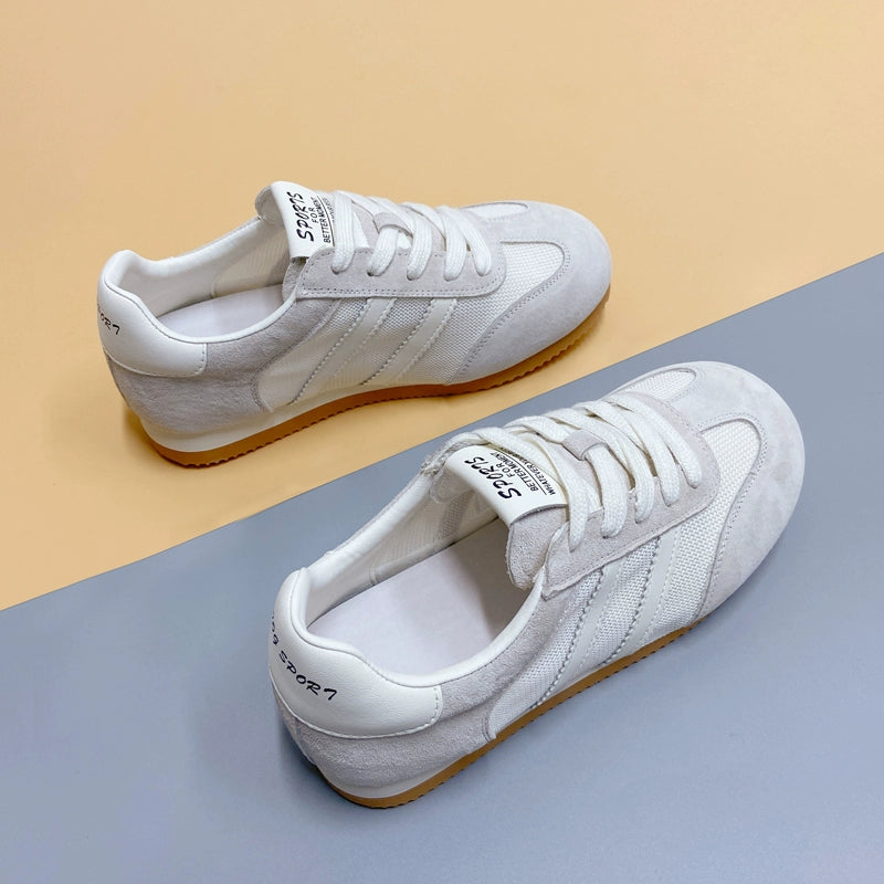 Women Plus Size Breathable Mesh Suede Breathable Casual Sneakers