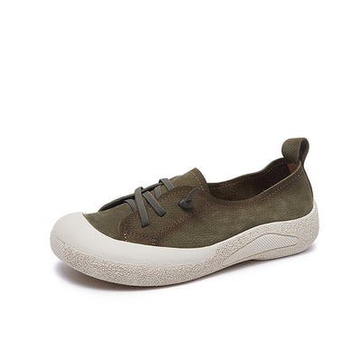 Babakud Retro Casual Round Toe Soft Sole Shallow Flats Shoes