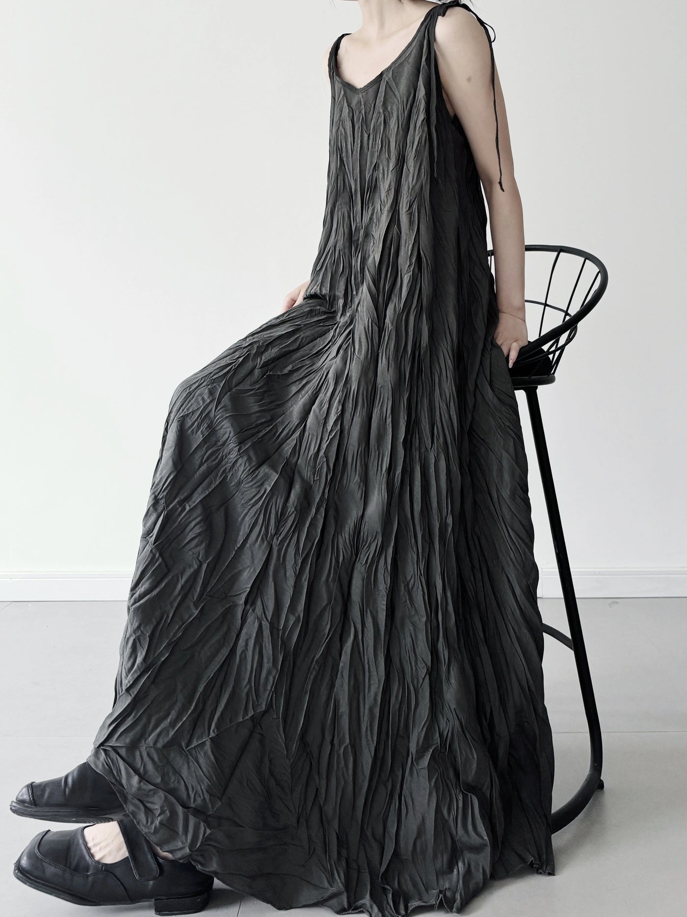 Summer Fashionable Irregular V Neck Sleeveless Lace Up Dress