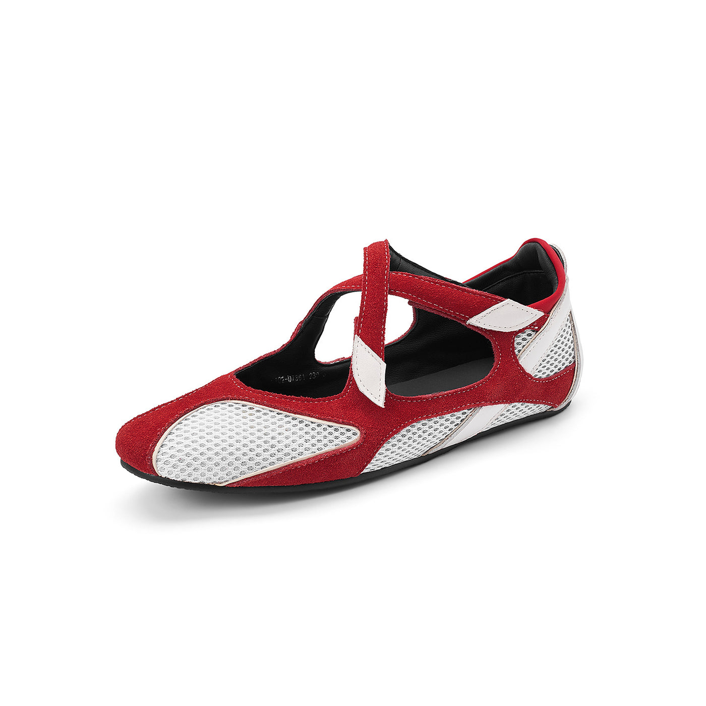 Casual Leather Mesh Closed Toe Crossing Sports Slip-On Shoes