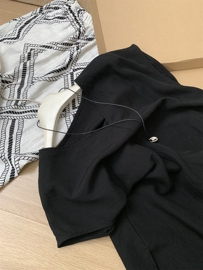 Women Casual Linen Patchwork V-Neck Sleeveless Tops