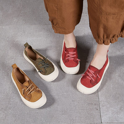 Babakud Retro Casual Round Toe Soft Sole Shallow Flats Shoes
