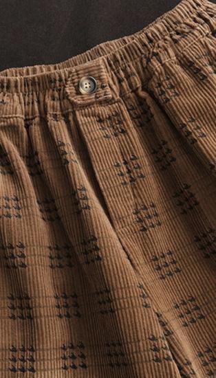 Women Vintage Loose Washed Corduroy Harem Pants