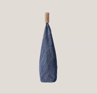 Fashion Minimalist Handwoven Handle Denim Tote Bag