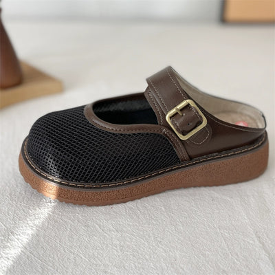 Women Casual Summer Mesh Hollow Slip-On Mule Shoes