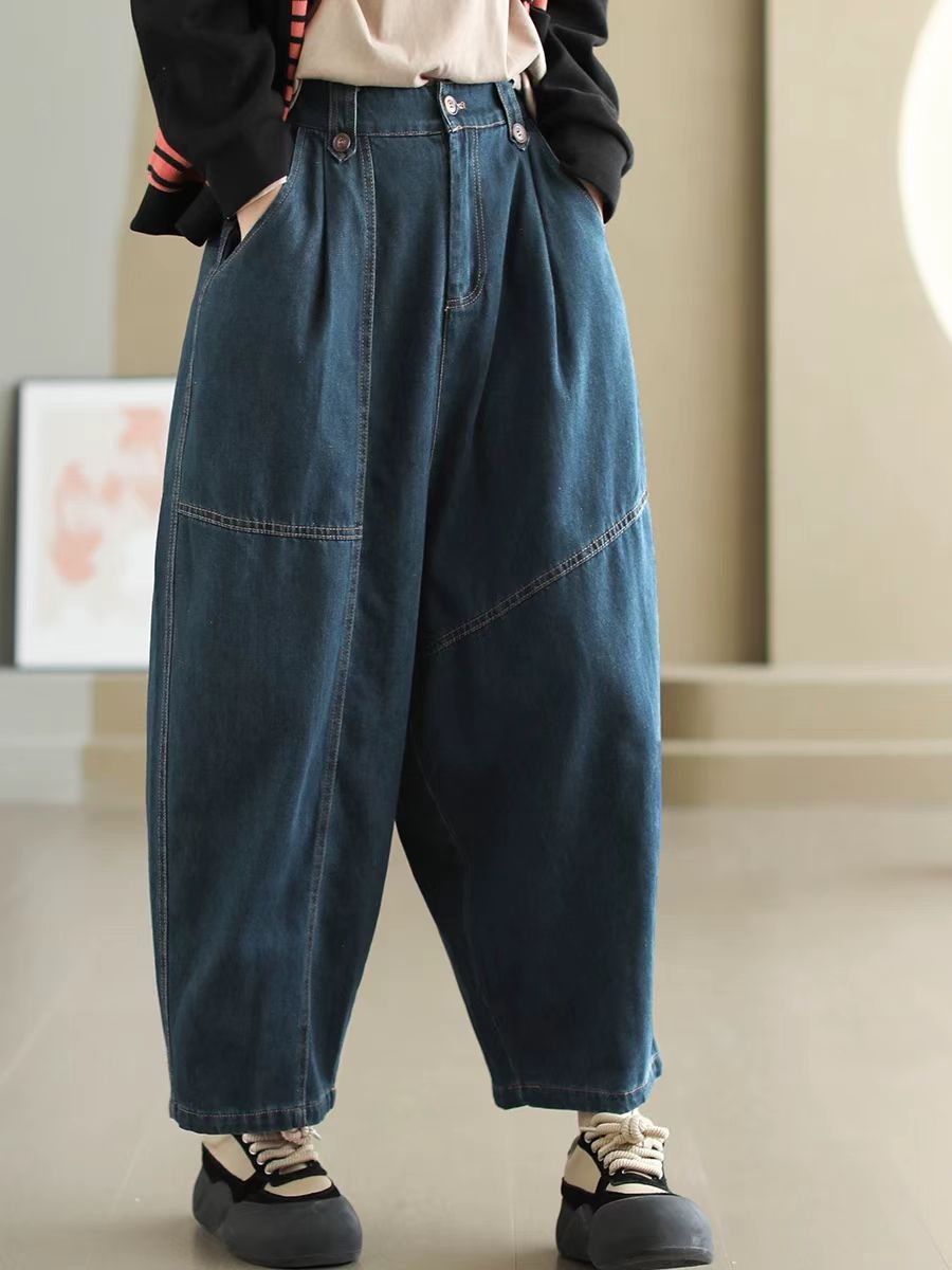 Casual Washed Loose Jeans for Women