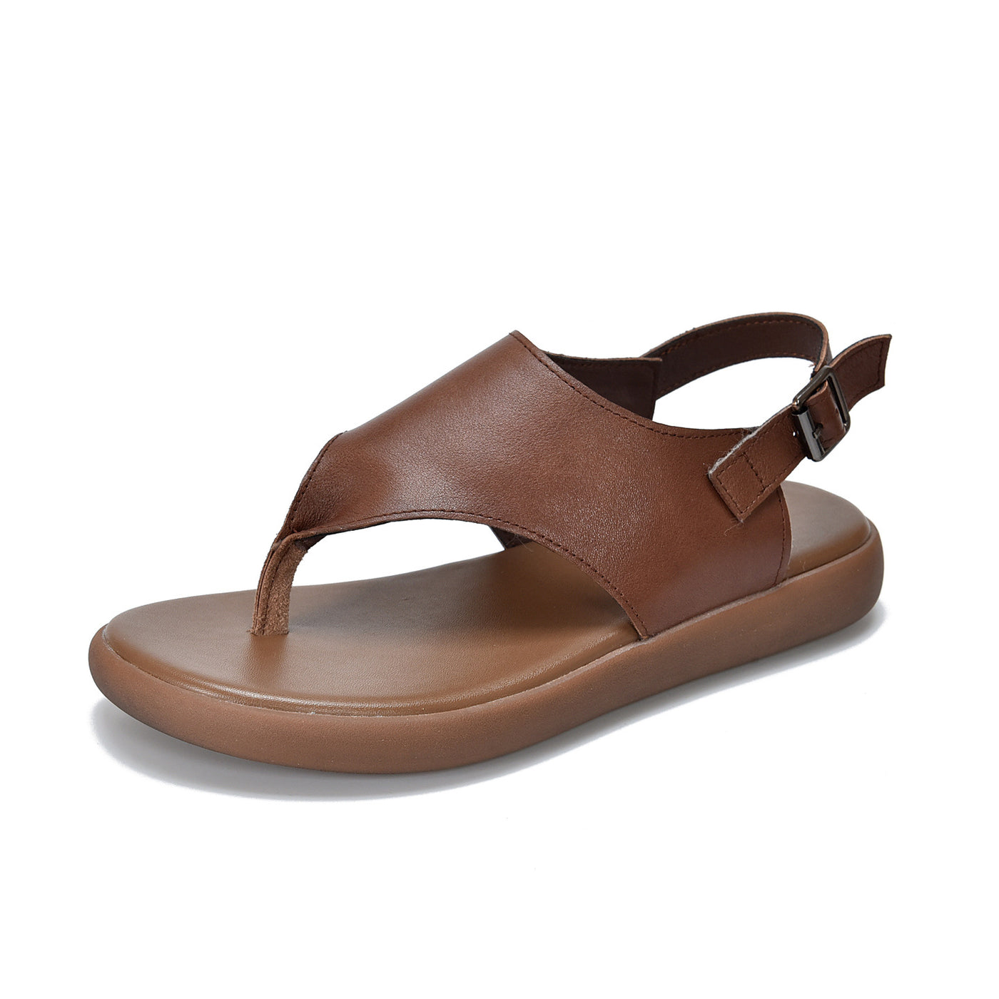 Genuine Leather Retro Casual Flip-Flop Soft Sole Shoes