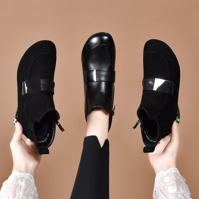 Retro Genuine Leather Soft Sole Versatile Ankle Boots