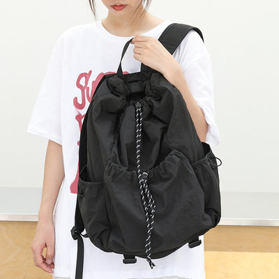 Babakud Casual Oxford Drawstring Solid Color Backpack