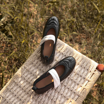 Sheepskin Leather Comfortable Soft Sole One Straped Flats