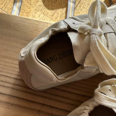 Women Leather Sueded Patchwork Sports Versatile Sneakers