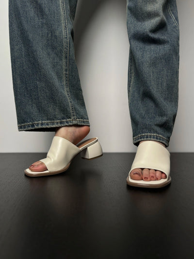 Summer Casual Sheepskin Leather Open Toe Soft Chunky Shoes