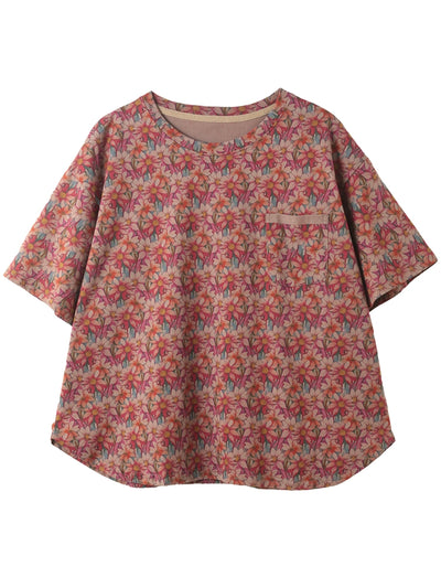 Babakud Women Casual Cotton Casual Printed Loose T-Shirt