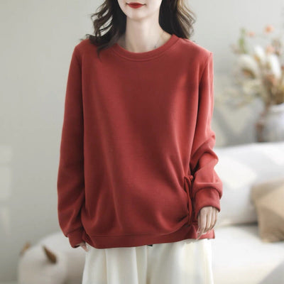 Autumn Minimalist Casual Loose Knitted Cardigan Dec 2023 New Arrival Red One Size 