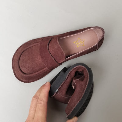 Autumn Retro Leather Flat Casual Loafers Nov 2023 New Arrival 