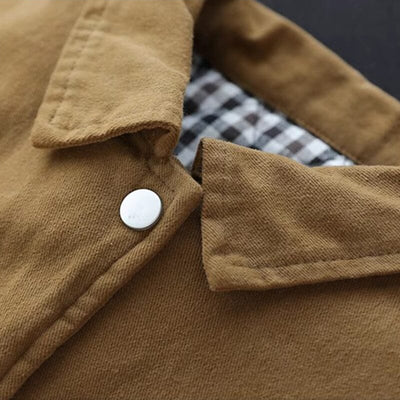 Autumn Solid Fashion Casual Loose Cotton Jacket Nov 2023 New Arrival 