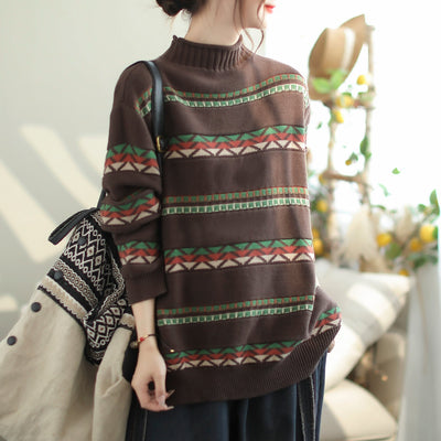 Autumn Winter Casual Fashion Loose Knitted Cardigan