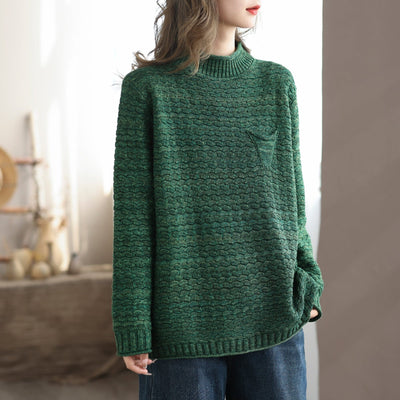 Autumn Winter Casual Knitted Loose Cardigan Nov 2023 New Arrival One Size Green 
