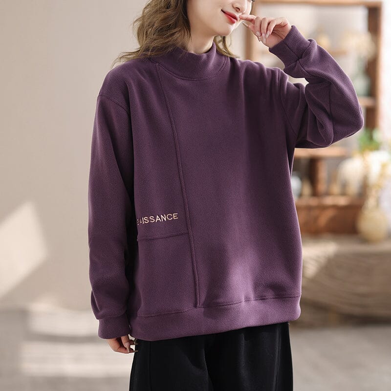 Autumn Winter Embroidery Loose Casual Shirt