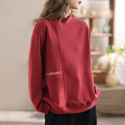 Autumn Winter Embroidery Loose Casual Shirt
