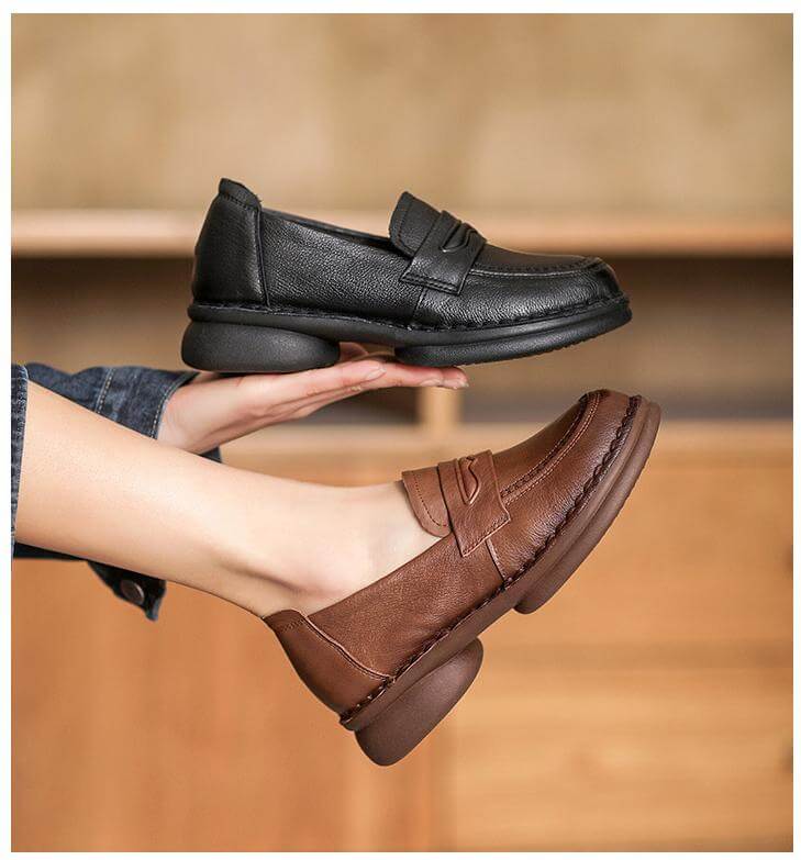 Babakud Fine Leather Women Minimalist Loafers