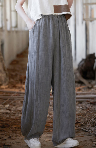 Women Summer Linen Casual Pants
