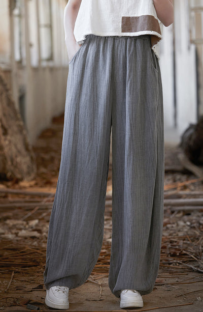 Women Summer Linen Casual Pants