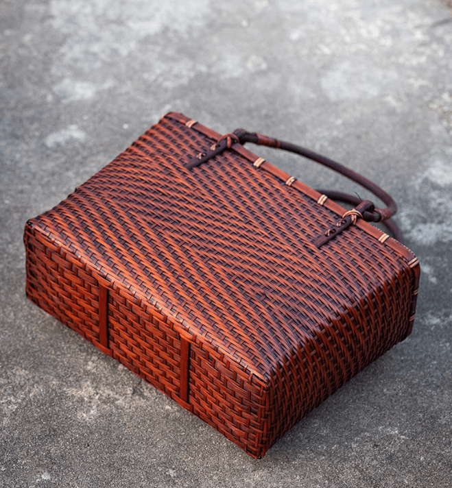 Handmade Bamboo Weaving Handbag Casual Basket Bags