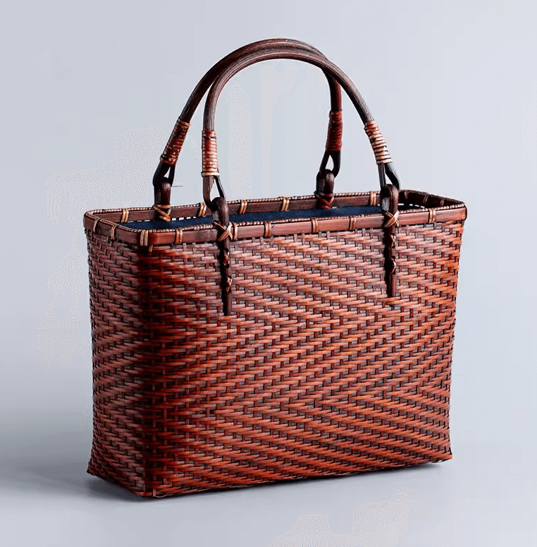 Handmade Bamboo Weaving Handbag Casual Basket Bags