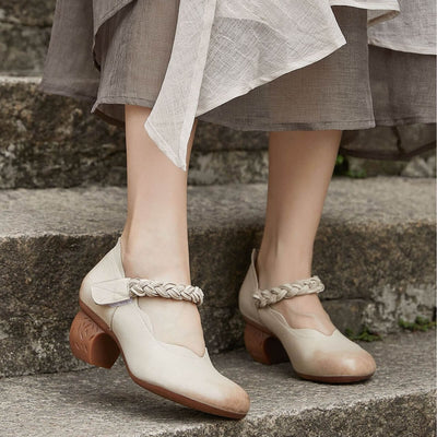 Babakud Retro Braided Lace-Up Spring Sandals
