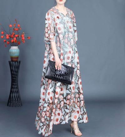 Babakud Ples Size-Floral Printed Loose Summer Dress