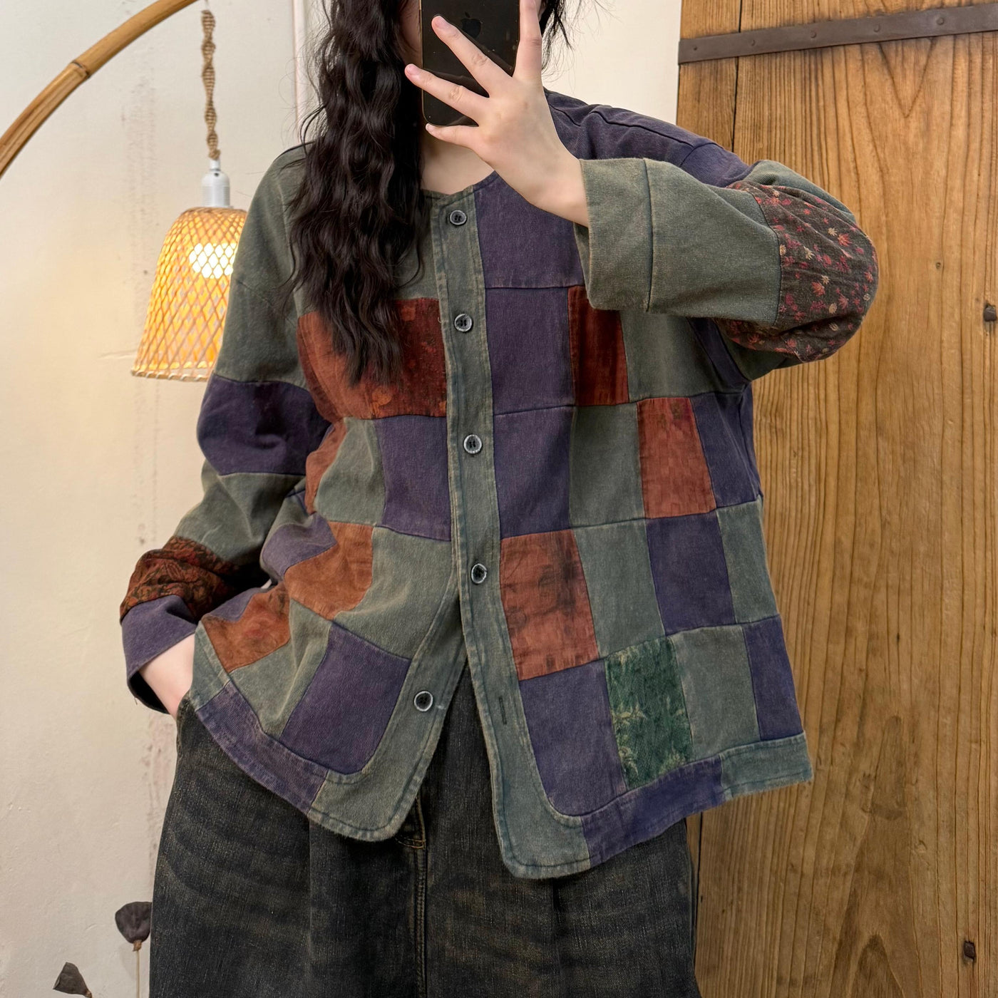 Babakud Women Spring Vintage Patchwork Cotton Jacket