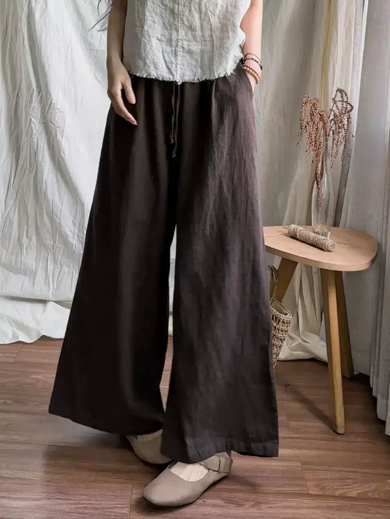 Babakud Women Dark Brown Trendy High- Waist Pants