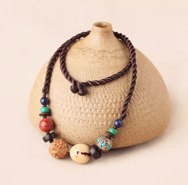 Retro Bodhi Seeds Ethnic Style Clavicular Chain