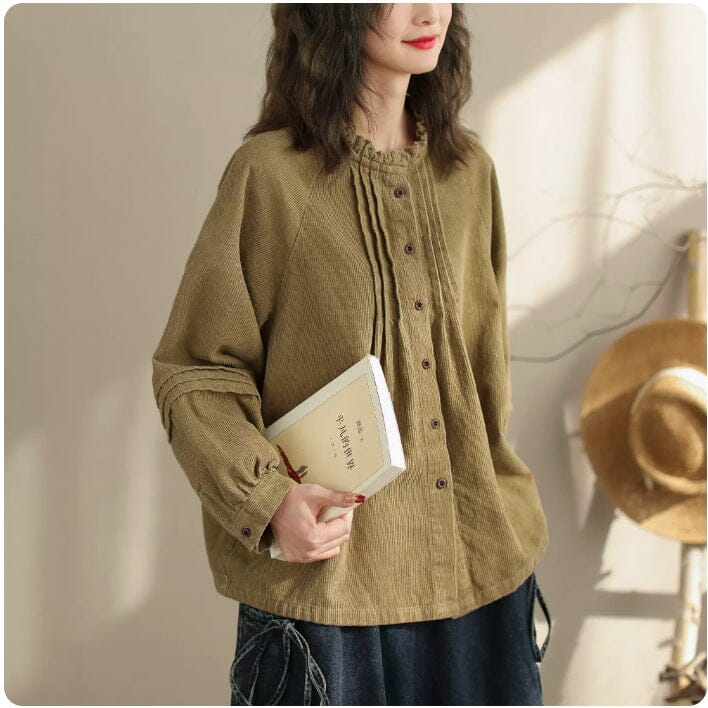 Spring Casual Retro Loose Cotton Blouse Jan 2024 New Arrival 
