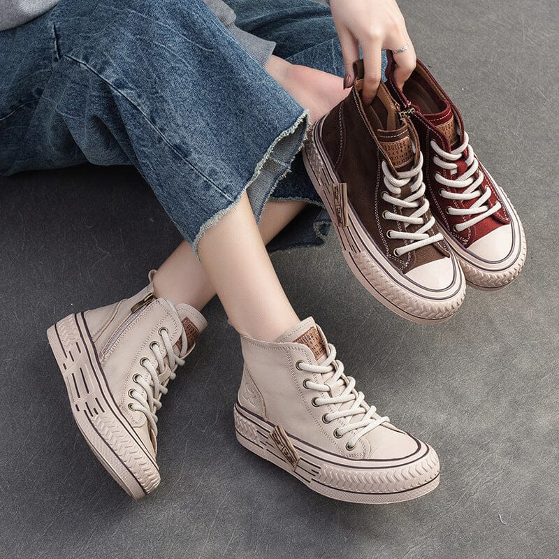 Spring Fashion Leather Casual Ankle Boots Jan 2024 New Arrival 