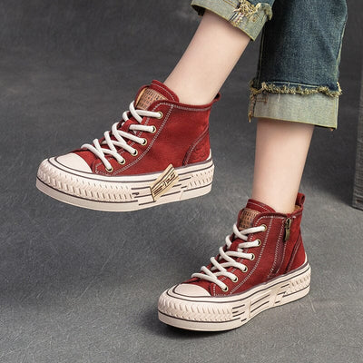 Spring Fashion Leather Casual Ankle Boots