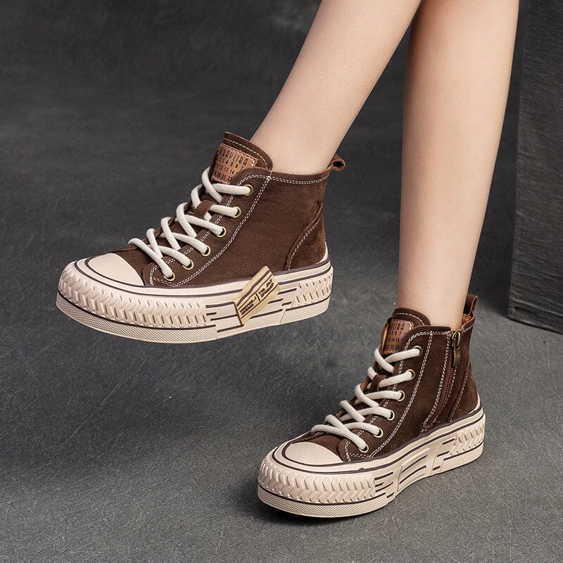 Spring Fashion Leather Casual Ankle Boots Jan 2024 New Arrival 