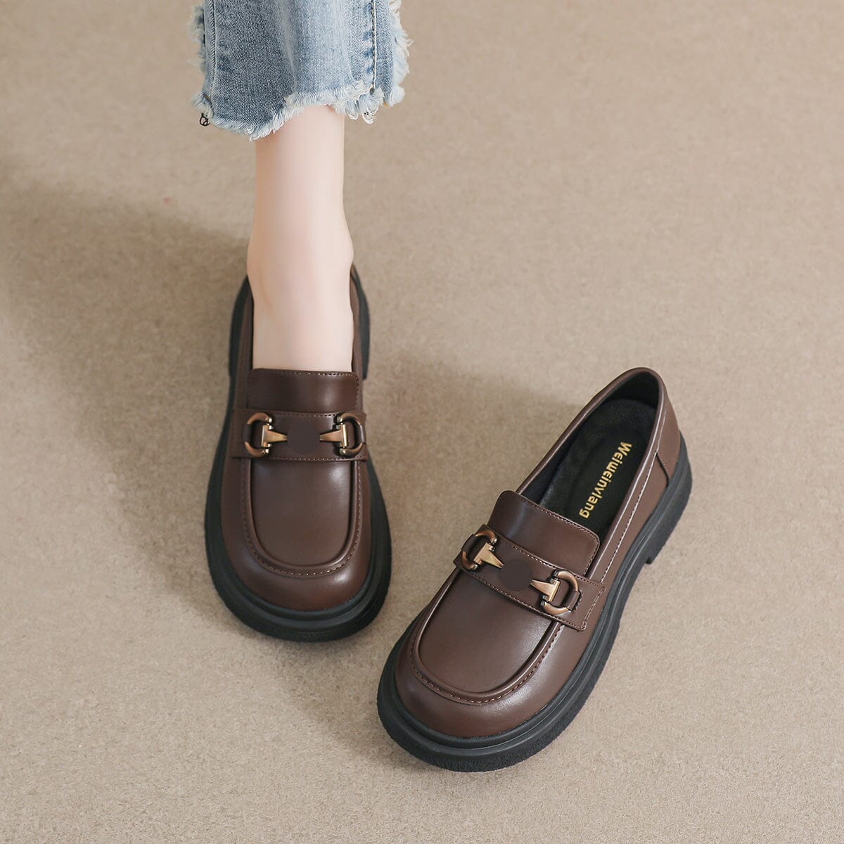 Spring Minimalist Soft Leather Retro Casual Loafers