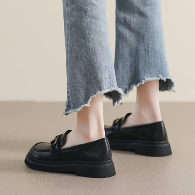 Spring Minimalist Soft Leather Retro Casual Loafers