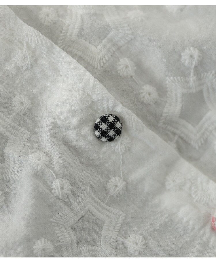 Spring Retro Floral Jacquard Long Sleeve Shirt