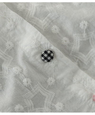 Spring Retro Floral Jacquard Long Sleeve Shirt