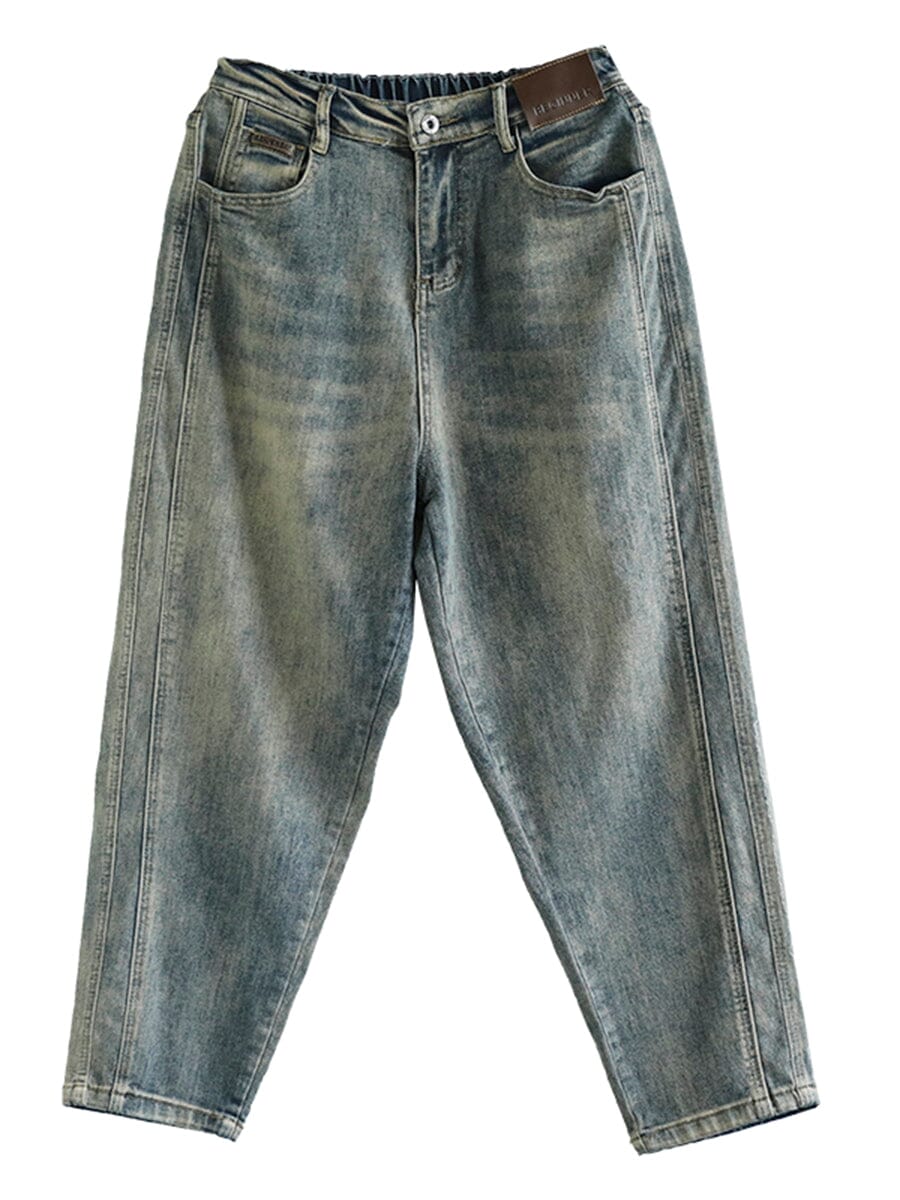Spring Retro Minimalist Casual Loose Jeans Jan 2024 New Arrival 