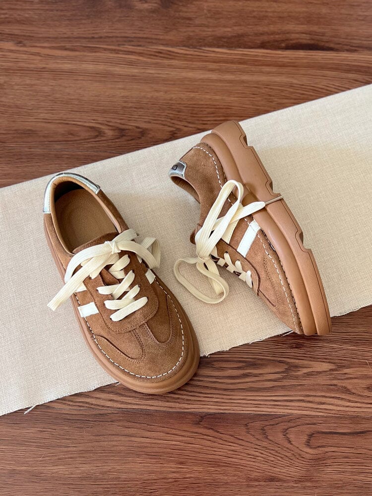 Spring Retro Suede Leather Training Casual Shoes