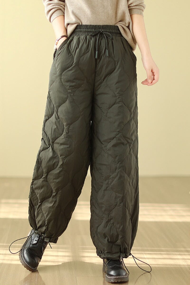 Winter Casual Loose Quilted Warm Pants