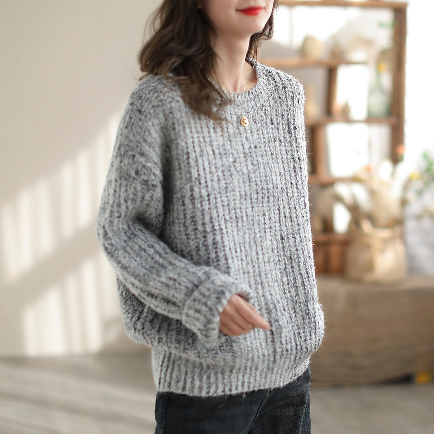 Winter Casual Loose Woolen Knitted Cardigan