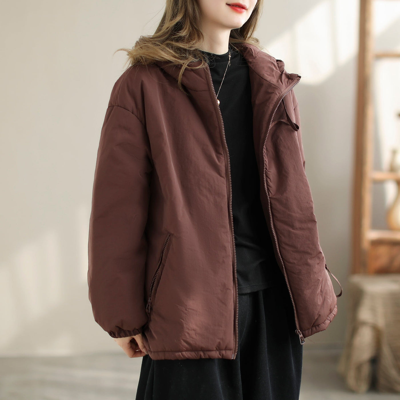 Winter Minimalist Casual Quilted Warm Coat